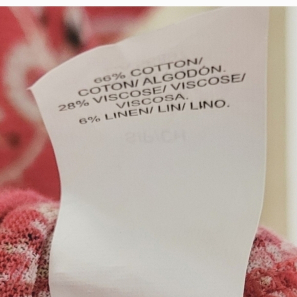 LUCKY BRAND Shortsleeve Red White Shirt Size Small - Picture 4 of 5